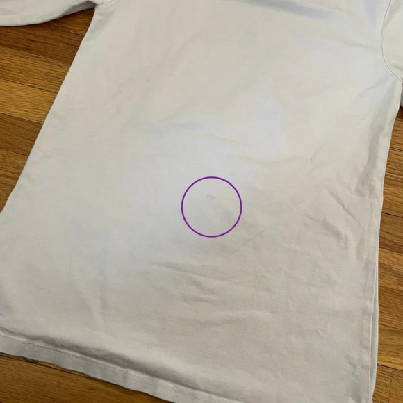 4/$25 Basic Colors Girls 3/4 Sleeve T-Shirt size 14/16 White w/ Pink Gold Circle - Picture 5 of 6